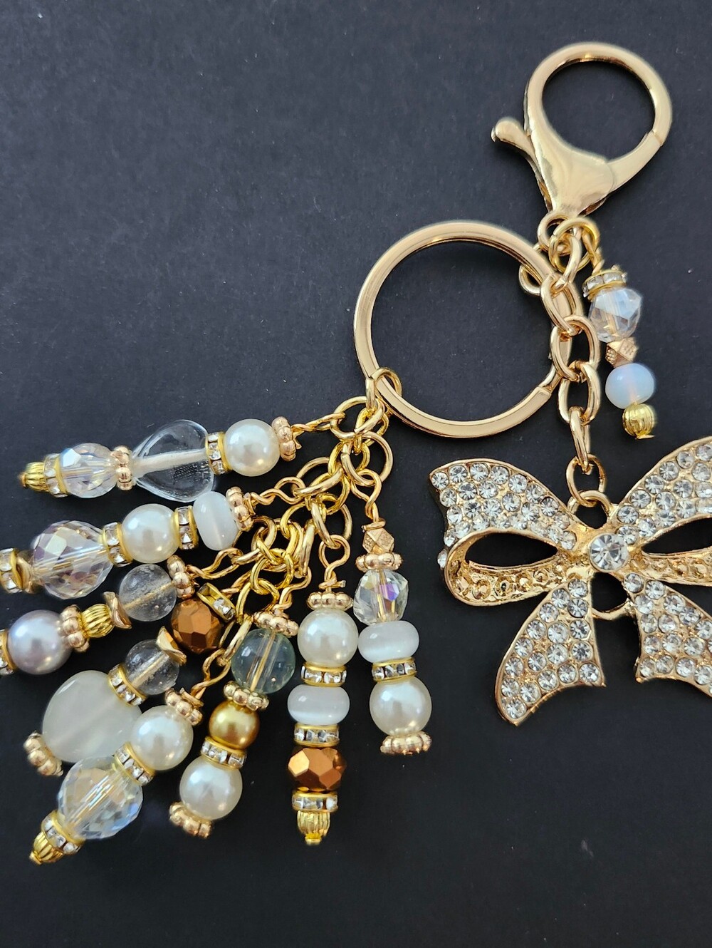 Wedding Bridal Bow Purse Charm Rhinestone Handcrafted